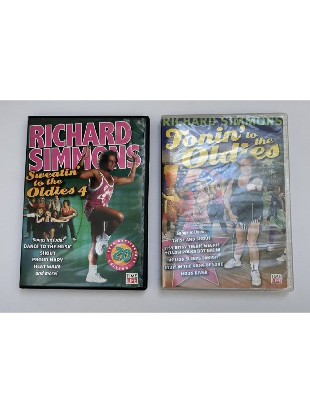 Lot of 2 Richard Simmons Workout DVDs Sweatin' To the Oldies 4 Tonin' To the Old